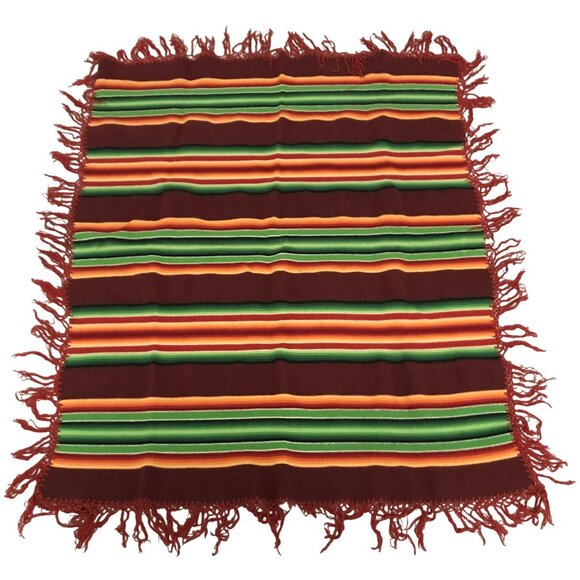 PENDELTON BEAVER STATE Wool Shawl Thorw Blanket Red & Green Southwestern Tribal - Picture 6 of 6